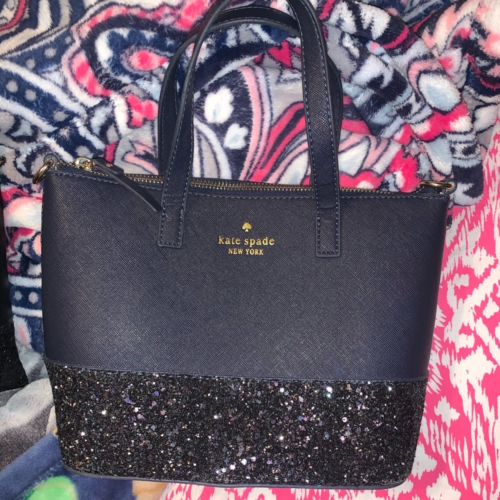 Glitter cross body purse